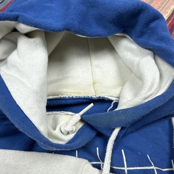 Vintage Marshall Net Two Tone Mens Large Pullover Hoodie Sportswear Skate Grunge - Picture 8 of 11